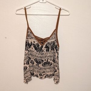 Flowy Elephant Print Crop Tank